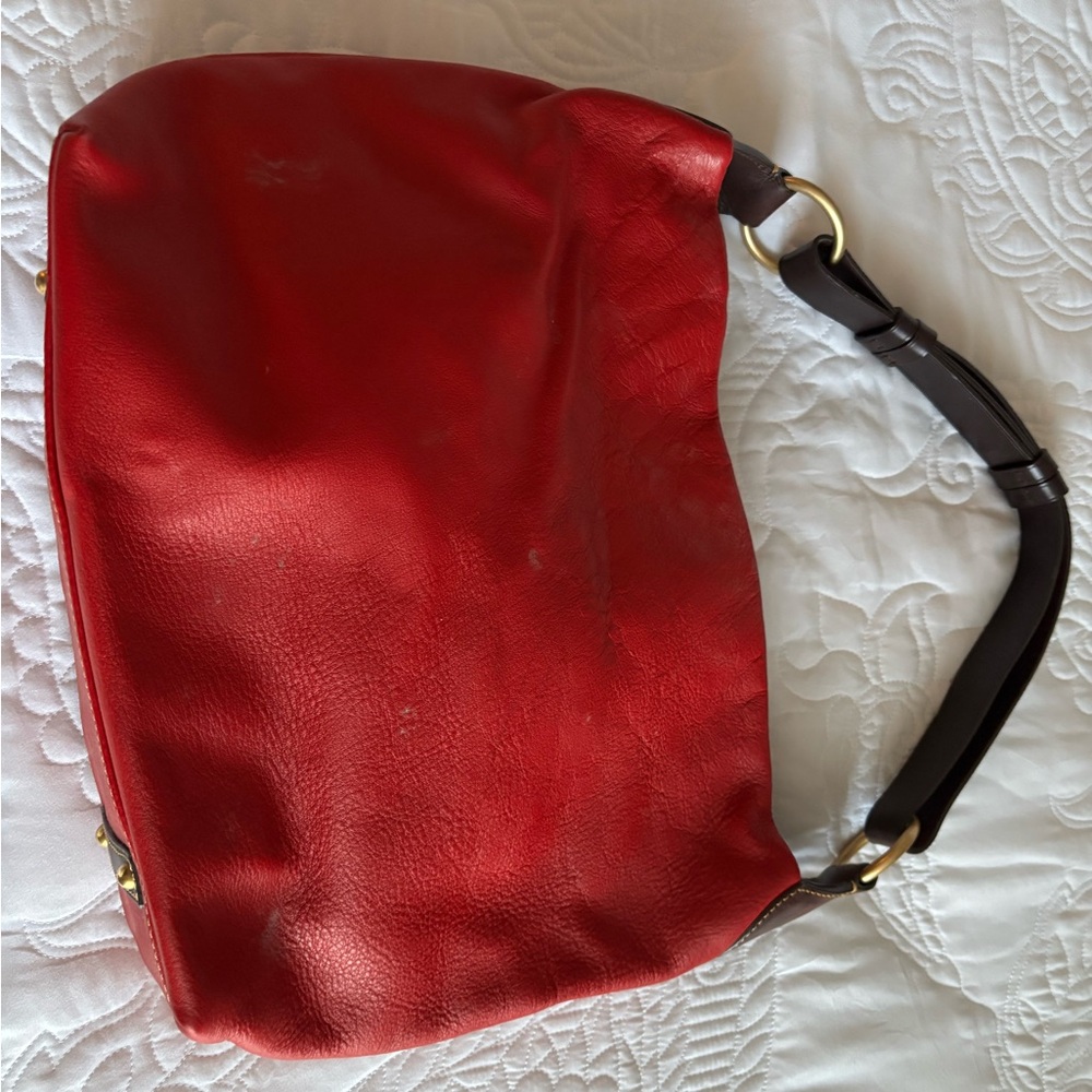 Dooney & Bourke Red and Brown Shoulder Bag - Picture 6 of 6